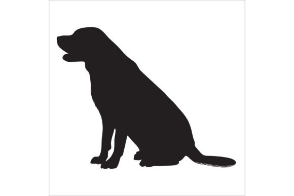 Black Labrador Silhouette Design