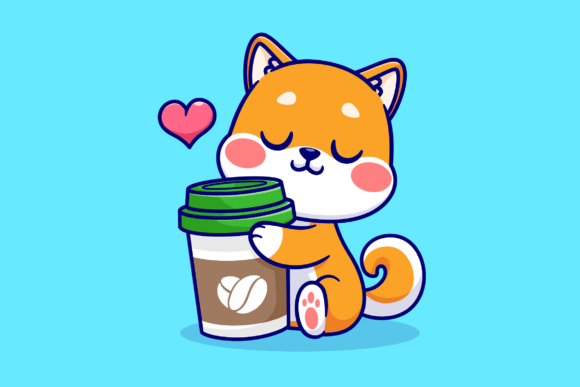 Cute Shiba Inu Dog Hug Coffee Cup Embroidery Review