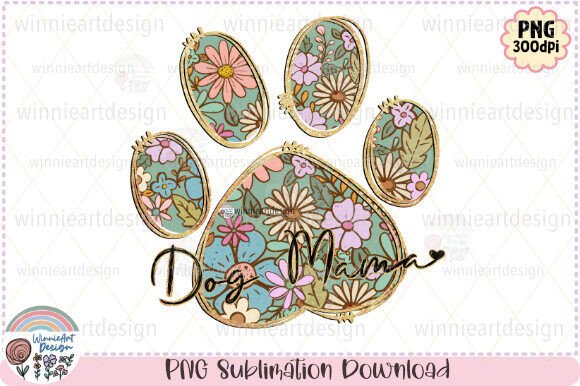 Dog Mama Spring Floral Daisy PNG Review