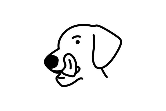 Dog Sticks His Tongue Up Icon