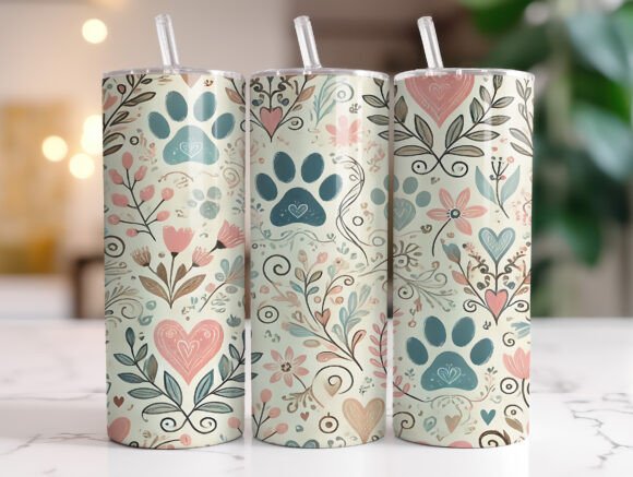 Floral Dog Paw Tumbler Wrap Review