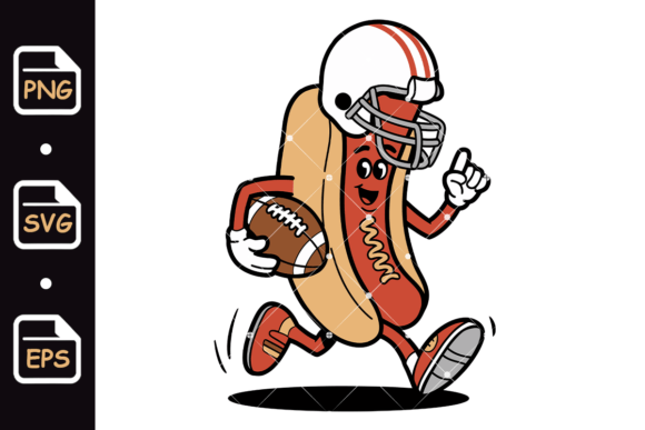 Funny Hot Dog Character Playing Football Embroidery Review