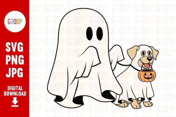 Ghost and Dog PNG for Embroidery Projects