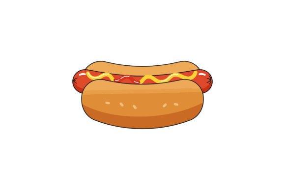 Hot Dog with Mustard Flat Simple Design Review
