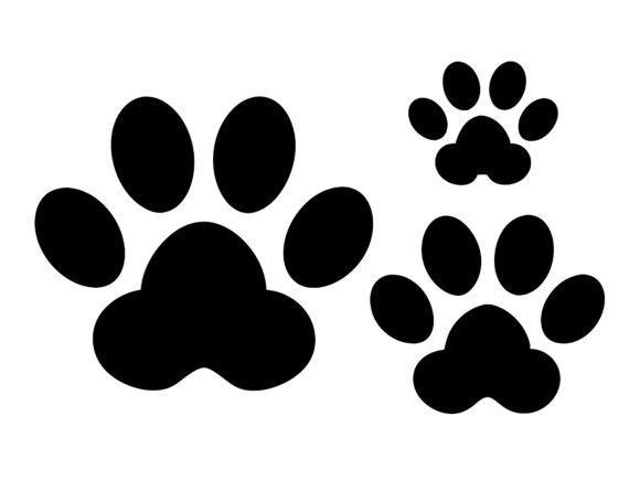 Paws Print of a Dog or Cat Footprint