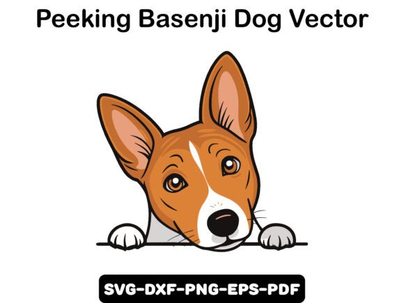 Peeking Basenji Dog Vector Review