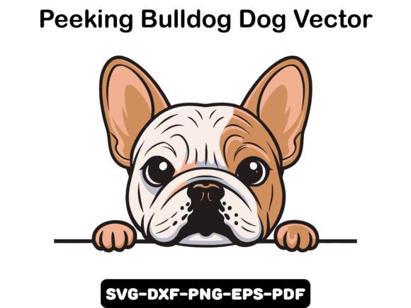 Peeking Bulldog Dog Vector Review