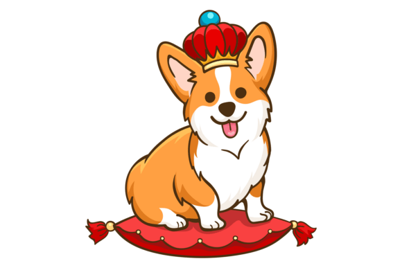 Royal Corgi Dog Drawing