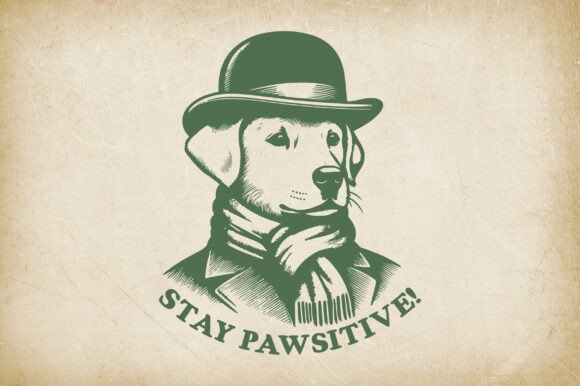 Stay Pawsitive Vintage Dog Design Review