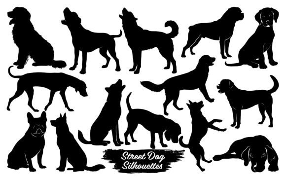 Street Dog Silhouettes Vector Art Review
