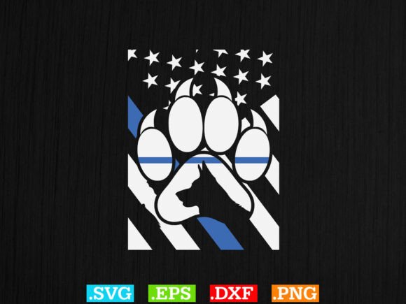 Thin Blue Line K9 Dog Paw Embroidery Review